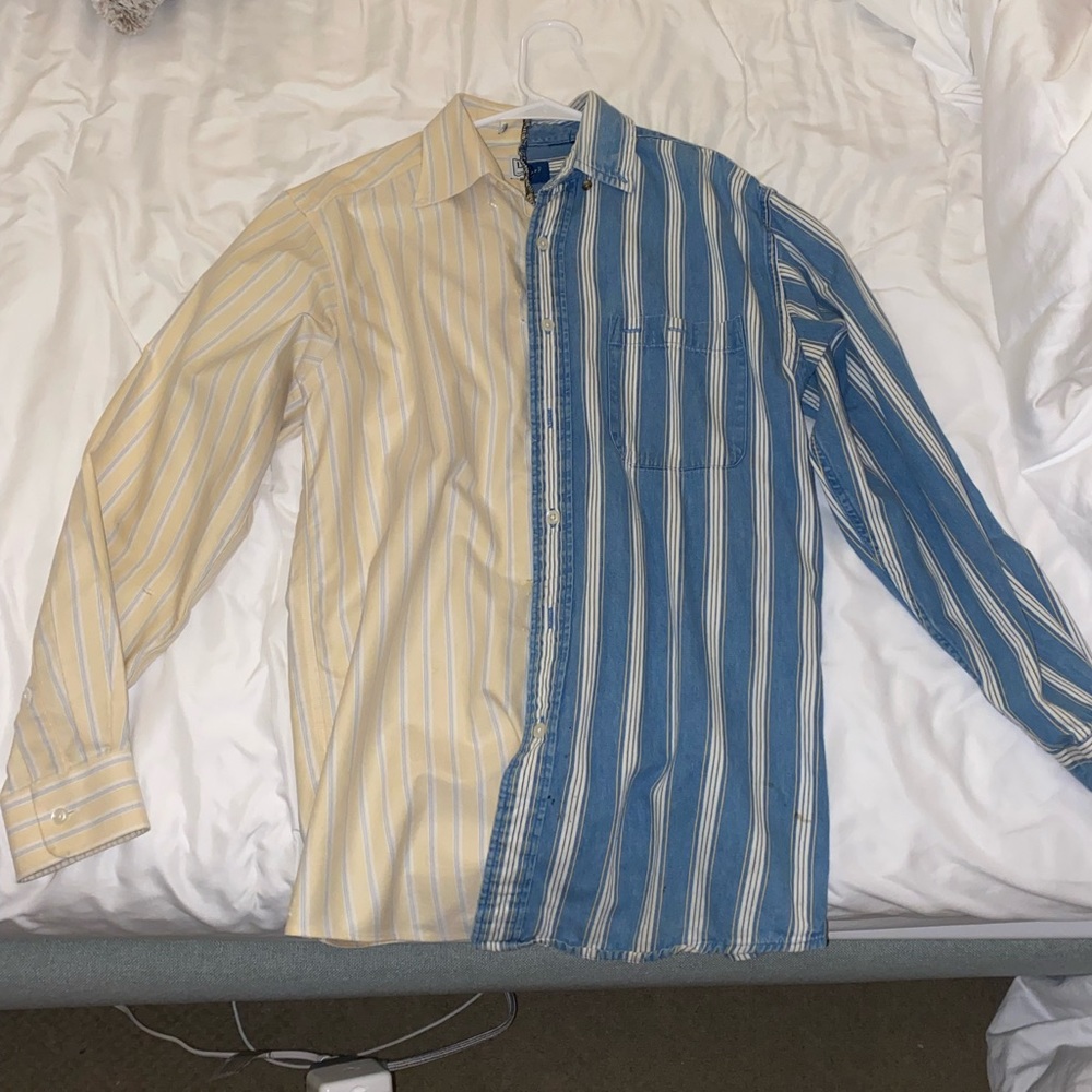 Urban Renewal Patchwork Button Down Top - image 1